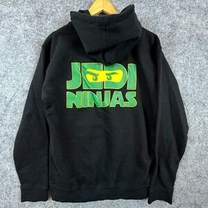 Jedi Ninjas Hoodie Mens Small Black Baseball Sports Independent Trading Company